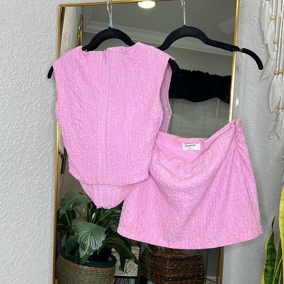 House of CB Paola & Angel Pink Cut Out Corset Mini Skirt Set NWOT - Picture 8 of 9